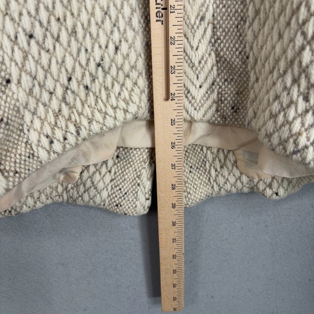 Branigan Weavers Jacket Womens XL Cream Geometric Wool Zip Up Irish Cottagecore - Picture 8 of 9